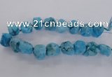 CNG1645 15.5 inches 18*25mm - 22*30mm nuggets plated druzy agate beads