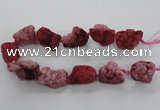 CNG1649 15.5 inches 22*30mm - 25*45mm nuggets plated druzy agate beads