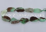 CNG1655 15.5 inches 20*30mm - 30*35mm freeform australia chrysoprase beads