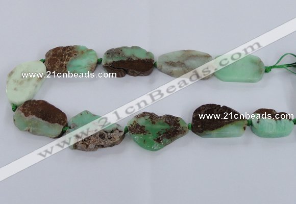 CNG1655 15.5 inches 20*30mm - 30*35mm freeform australia chrysoprase beads