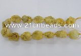 CNG1667 15.5 inches 18*25mm - 22*30mm nuggets plated druzy agate beads