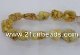 CNG1670 15.5 inches 22*30mm - 25*45mm nuggets plated druzy agate beads