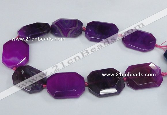 CNG1680 15.5 inches 30*40mm freeform agate gemstone beads wholesale