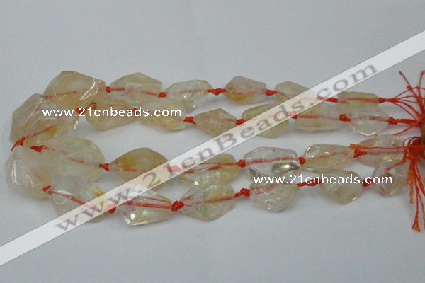 CNG1701 15.5 inches 15*20mm - 18*35mm nuggets citrine beads