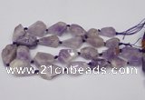 CNG1706 15.5 inches 15*20mm - 18*35mm nuggets lavender amethyst beads