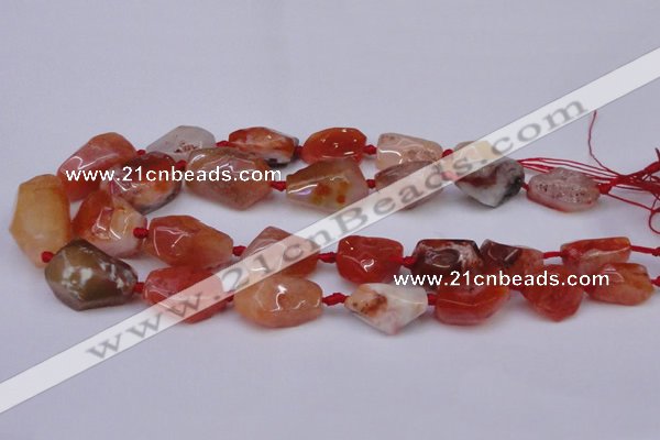 CNG1711 15.5 inches 15*20mm - 20*30mm nuggets red agate beads