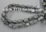 CNG1800 13*18mm - 15*20mm faceted nuggets plated quartz beads