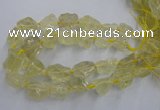 CNG1823 15.5 inches 20*25mm - 25*30mm nuggets lemon quartz beads