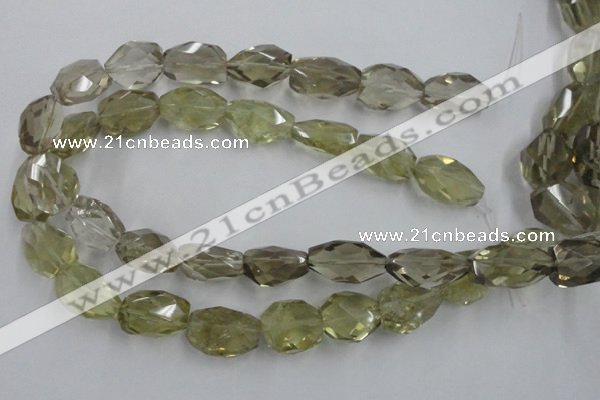 CNG1827 15.5 inches 15*20mm - 18*25mm faceted nuggets lemon quartz beads