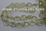 CNG1828 15.5 inches 20*25mm - 22*30mm faceted freeform lemon quartz beads