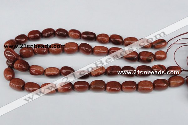 CNG19 15.5 inches 12*17mm nuggets goldstone gemstone beads