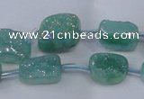 CNG2003 15.5 inches 8*12mm - 10*15mm nuggets plated quartz beads