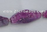 CNG2008 15.5 inches 10*14mm - 12*38mm nuggets plated quartz beads