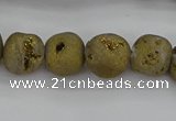 CNG2011 15.5 inches 8*10mm - 10*14mm nuggets plated druzy agate beads