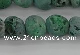 CNG2016 15.5 inches 8*10mm - 10*14mm nuggets plated druzy agate beads