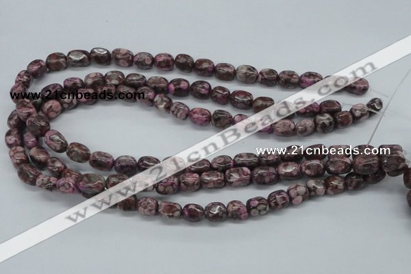 CNG203 15.5 inches 8*10mm nuggets crazy lace agate gemstone beads