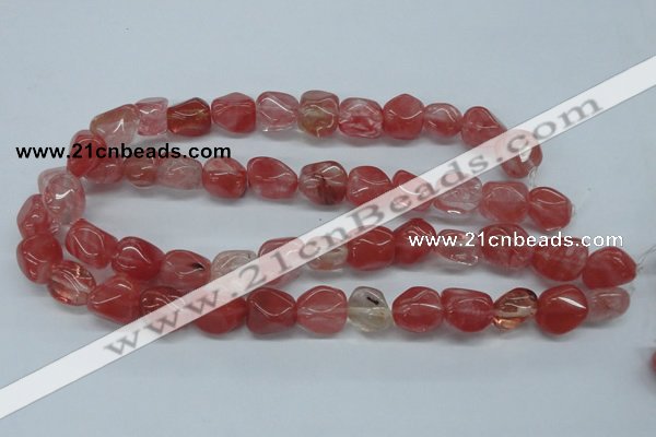 CNG205 15.5 inches 12-4mm*16-18mm nuggets cherry quartz beads