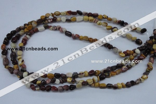 CNG206 15.5 inches 6*8mm nuggets mookaite gemstone beads