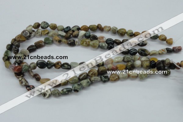 CNG209 15.5 inches 7*9mm nuggets ocean stone beads