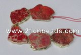 CNG2115 8 inches 25*35mm - 30*40mm freeform sea sediment jasper beads