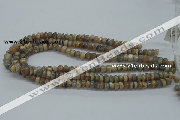 CNG214 15.5 inches 6*8mm nuggets moonstone gemstone beads