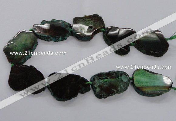 CNG2142 15.5 inches 30*35mm - 35*40mm freeform agate gemstone beads