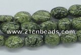 CNG215 15.5 inches 8*10mm nuggets green lace gemstone beads