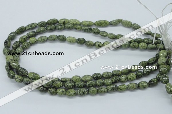 CNG215 15.5 inches 8*10mm nuggets green lace gemstone beads