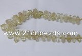 CNG2151 15.5 inches 10*25mm - 15*40mm faceted nuggets lemon quartz beads