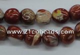 CNG217 15.5 inches 10*12mm nuggets red jasper gemstone beads