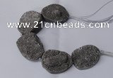 CNG2171 7.5 inches 25*35mm - 35*40mm freeform druzy agate beads