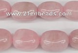 CNG22 15.5 inches 12*17mm nuggets rose quartz gemstone beads