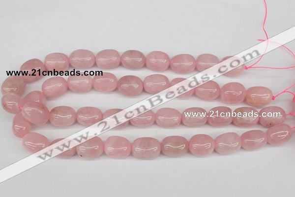 CNG22 15.5 inches 12*17mm nuggets rose quartz gemstone beads