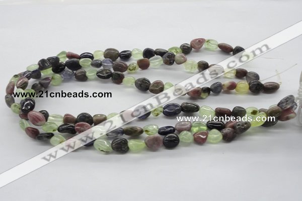 CNG220 15.5 inches 8*10mm nuggets mixed gemstone beads