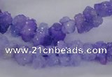 CNG2202 15.5 inches 8*10mm - 10*12mm nuggets plated druzy quartz beads