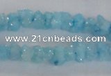 CNG2204 15.5 inches 8*10mm - 10*12mm nuggets plated druzy quartz beads