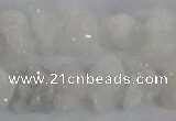 CNG2207 15.5 inches 10*14mm - 13*18mm nuggets plated druzy quartz beads