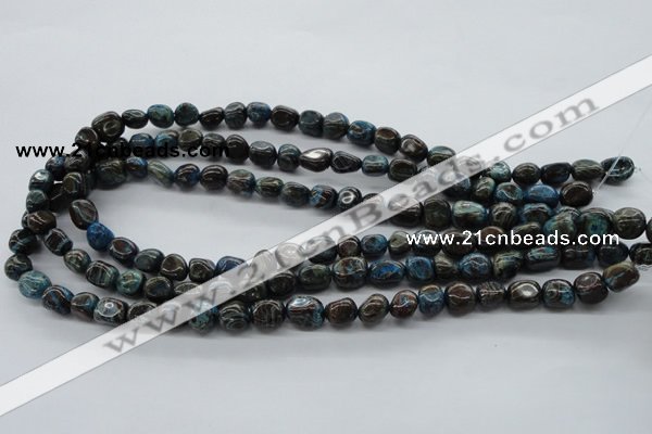 CNG221 15.5 inches 8*10mm nuggets stripe jasper gemstone beads