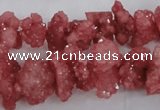 CNG2210 15.5 inches 10*14mm - 13*18mm nuggets plated druzy quartz beads