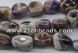 CNG224 15.5 inches 10*12mm nuggets dogtooth amethyst beads
