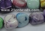 CNG229 15.5 inches 15*20mm nuggets dyed white agate gemstone beads