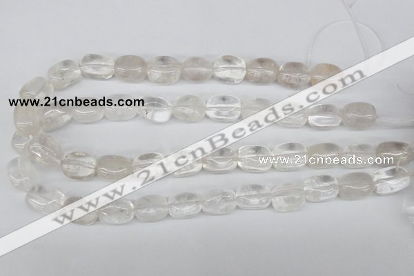 CNG23 15.5 inches 12*17mm nuggets white crystal gemstone beads