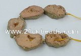 CNG2311 7.5 inches 25*35mm - 35*40mm freeform druzy agate beads