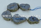 CNG2313 7.5 inches 25*35mm - 35*40mm freeform druzy agate beads