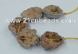 CNG2318 7.5 inches 25*35mm - 35*40mm freeform druzy agate beads