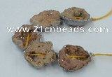 CNG2318 7.5 inches 25*35mm - 35*40mm freeform druzy agate beads