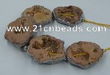 CNG2326 7.5 inches 35*40mm - 45*50mm freeform druzy agate beads