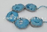 CNG2333 7.5 inches 35*40mm - 45*50mm freeform druzy agate beads