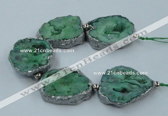 CNG2334 7.5 inches 35*40mm - 45*50mm freeform druzy agate beads