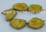 CNG2338 7.5 inches 40*50mm - 55*60mm freeform druzy agate beads